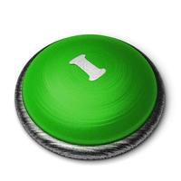 I word on green button isolated on white photo