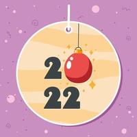 new year ball in tag vector