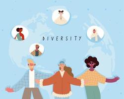 diversity people design vector