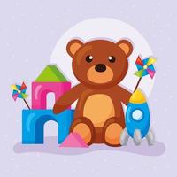 bear and icons vector