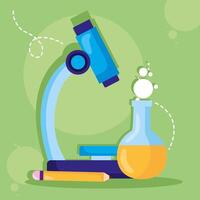 Laboratory microscope design vector