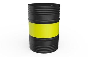barril de petróleo crudo aislado 3d ilustración renderizado