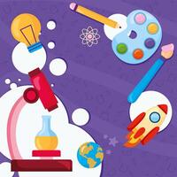 education microscope design vector