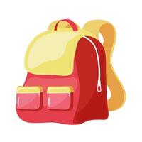 red school bag vector