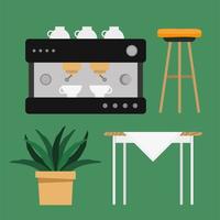 four coffee shop icons vector