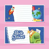 school notes design vector