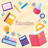 Education icon collection vector