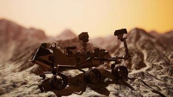 curiosité mars rover explorant la surface de la planète rouge video