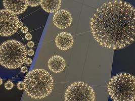 round chandelier - decor shopping center. shop lighting. interior photo