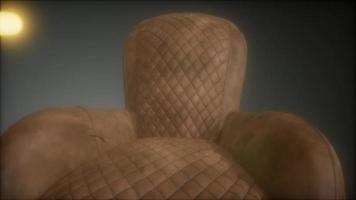 vintage leather armchair boss video