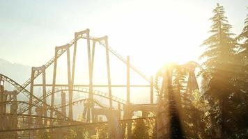 Old Roller Coaster at Sunset