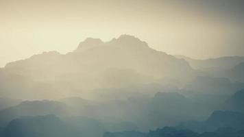 Fog in rocky mountain valley video