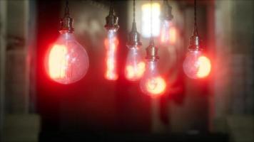 old retro vintage incandescent light bulb video