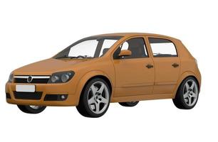 orange automobile 3d illustration rendering texture photo