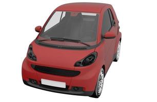 red car isolated vehicle 3d illustration rendering texture photo