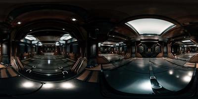 vr360 view of spaceship interior video