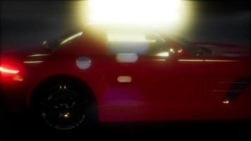 carro esporte de luxo em estúdio escuro com luzes brilhantes video