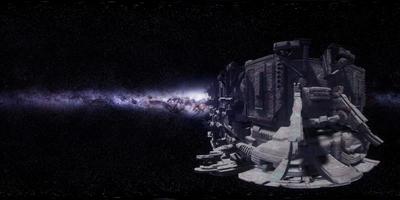 gran nave nodriza alienígena. vr360 realidad virtual video