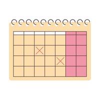 recordatorio de calendario con marcas vector