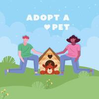 adopt a pet vector