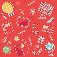 education red background vector