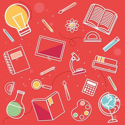 education red background