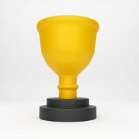 trofeo de icono de dibujos animados 3d para presentación de plantilla de maqueta infografía ilustración de renderizado 3d foto