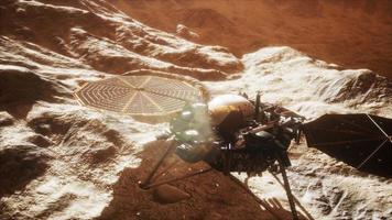 Insight Mars exploring the surface of red planet video