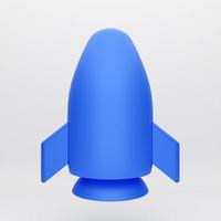 3d cartoon icon rocket for mockup template presentation infographic  3d render illustration photo