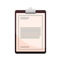 clipboard with document vector