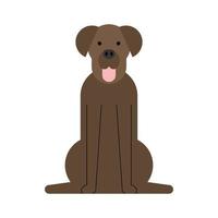 cute brown dog vector