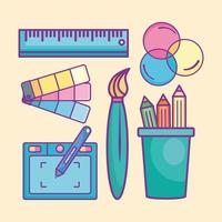 icons with designer tools vector