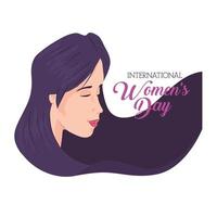 rostro de mujer para el día internacional de la mujer vector