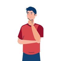 Man avatar thinking vector design