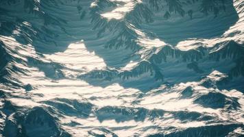 Aerial view of the Alps mountains in snow video