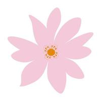 Isolated pink flower vector design