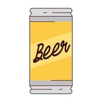 beer can on white background vector