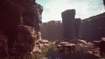 Colorado rivier snijdt door rots bij Grand Canyon video