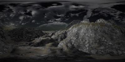 VR 360 Huge Dark Clouds over Scottish Highlands video