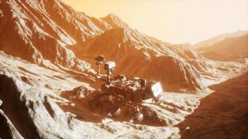 curiosidad mars rover explorando la superficie del planeta rojo