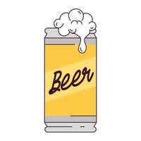 beer can on white background vector