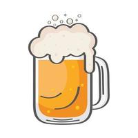 mug of beer with foam vector