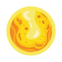 planet or sphere yellow vector