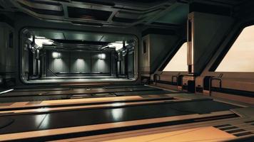 futuristic interior of the spase base video