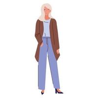 woman in fashionable clothes vector