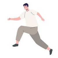 happy man jumping in air vector