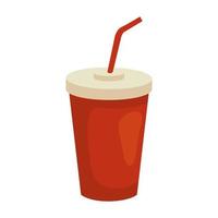 diseño de vector de bebida de taza de refresco