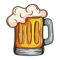 mug of beer with foam vector