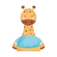 little giraffe animal vector