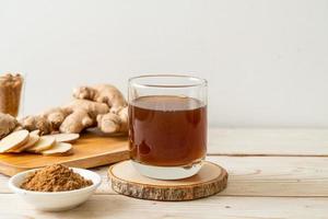 hot and sweet ginger juice glass photo